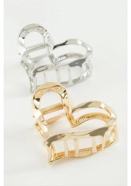 Kalp Burgulu Metal Mandal Toka 6 cm