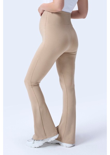 Imaj 716 Bej Renk Toparlayıcı ve Extra Esnek Etkili Yüksek Bel Ispanyol Paça Hamile Tayt fiyatları