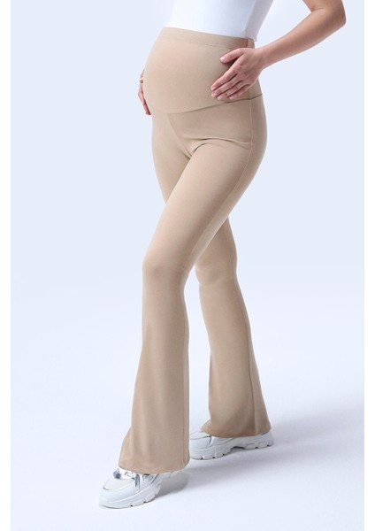 Imaj 716 Bej Renk Toparlayıcı ve Extra Esnek Etkili Yüksek Bel Ispanyol Paça Hamile Tayt indirimleri
