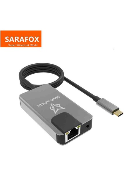 Sarafox Usb-C Çoklu Dönüştürücü Hub – 100W Pd Hızlı Şarj, Gigabit Ethernet Lan, USB 3.0 5gbps, Type-C Multi Dock Adaptör indirimleri