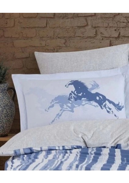 Hobby Çift Kişilik Poplin Nevresim Cascade Lacivert fiyatları