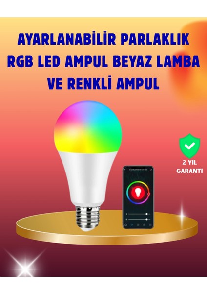 Enerji Verimli Akıllı LED Ampul, Uzaktan Kontrol Özellikli