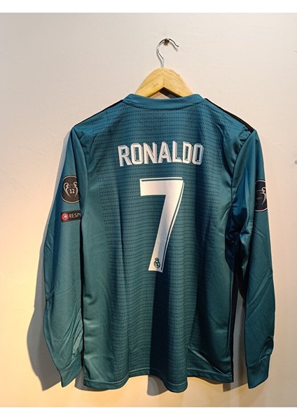 Real Madrid Ronaldo Uzun Kol Turkuaz Futbol Forması fiyatları