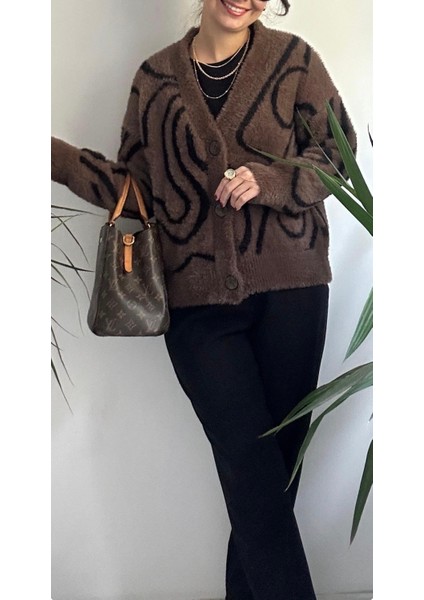 Kadın Kahverengi Yumoş Hırka