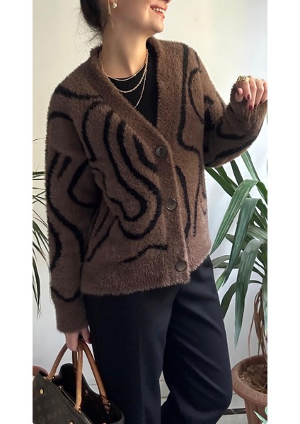 Kadın Kahverengi Yumoş Hırka modelleri