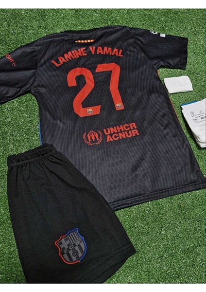 F.c B.a.r.c.e.l.o.n.a 2024/25 Yeni Sezon Lamine Yamal Deplasman Çocuk Forması (27) fiyatları