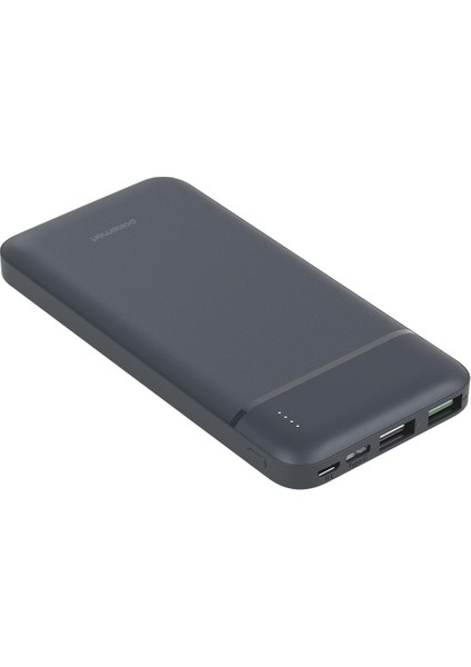 PBS131 10000 Mah Powerbank Type-C Girişli Çift USB Hızlı Şarj Cihazı Antrasit