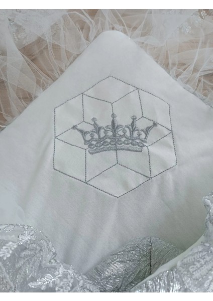 Litaetrend Yenidoğan Ultralüks Piramit Desenli Güpürlü Bebek Battaniyesi Kundak Gümüş modelleri