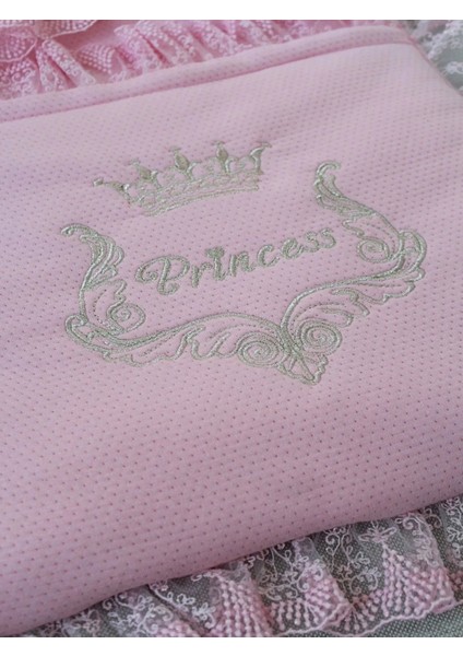 Litaetrend Yenidoğan Sahra Taç Nakışlı Trilüks 2li Alt Açma Seti Pembe fırsatları