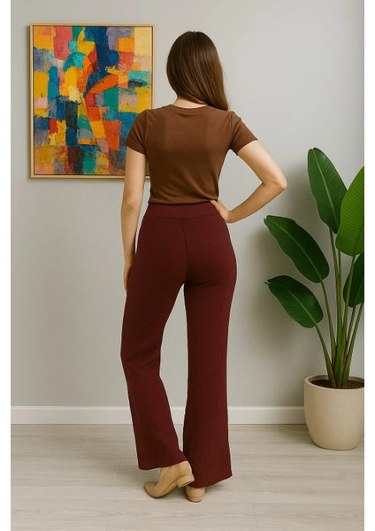 Kadın Yüksek Bel Triko Pantolon fiyatları