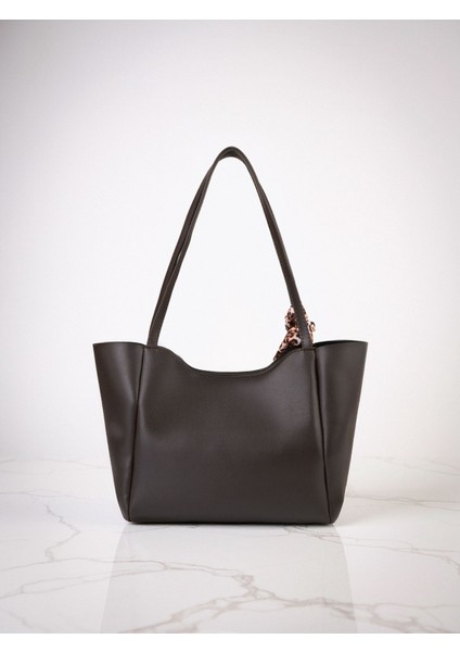 Lumi Kadın Fular Hediyeli Fermuarlı Mıknatıs Kapamalı Shopper El ve Omuz Çantası fiyatları