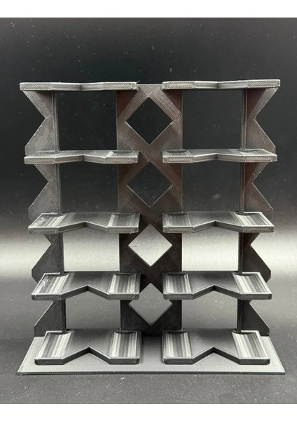 1/64 Ölçek Araç Sergileme Standı (10 Araçlık) - Siyah - Araçlar Dahil Değildir!