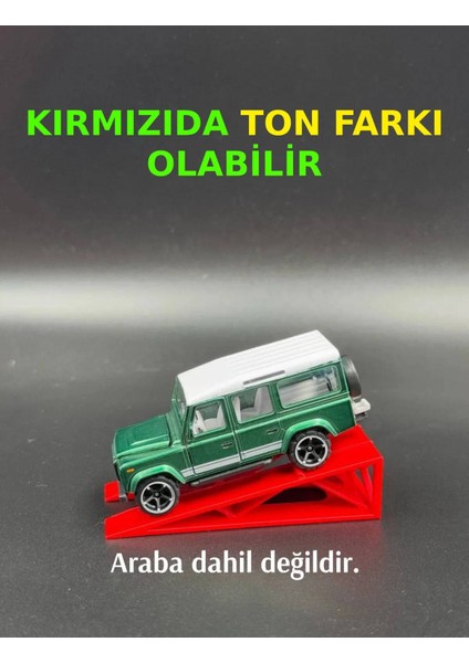 1:64 Ölçek Araba Rampası - Kırmızı