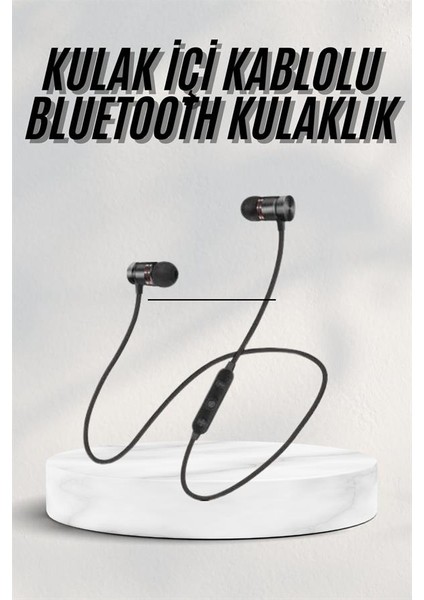 Techmrt Sports Mıknatıslı Siyah Bluetooth Kulaklık Kablolu Uzun Pil Ömrü fiyatları