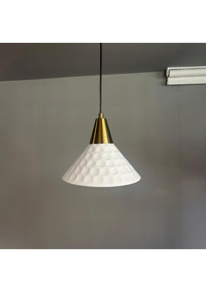 Rumy Beyaz Tekli Avize Eskitme Huni Başlık Sarkıt Ofis Showroom Salon Mutfak Avizeleri fiyatları