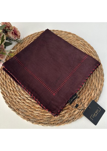 Soft Pamuklu Eşarp Bordo LDN6706