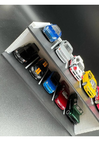 1:64 Ölçekli 2 Katlı Otopark Garaj Stand
