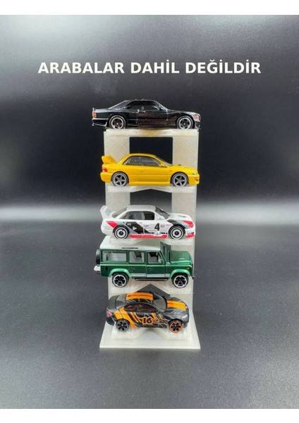 1:64 Ölçek Araç Sergileme Standı - 5 Araçlık - Natural