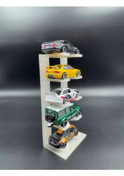 1:64 Ölçek Araç Sergileme Standı - 5 Araçlık - Natural modelleri