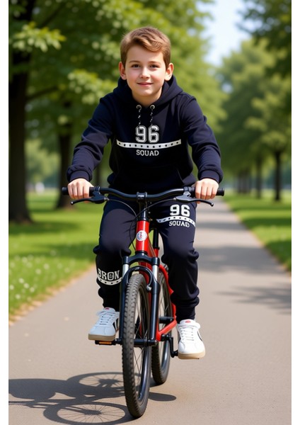 Genç Erkek Slogan Detaylı Örme Eşofman Takımı Kaliteli Şık Rahat Günlük fiyatları