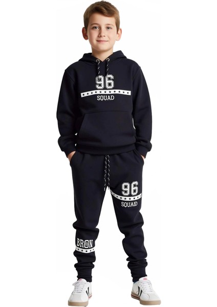 Genç Erkek Slogan Detaylı Örme Eşofman Takımı Kaliteli Şık Rahat Günlük fırsatları