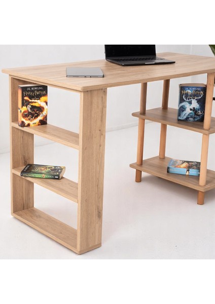 Pia Çalışma Masası Kitaplıklı
