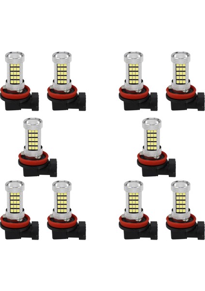 10PCS H11 H8 H9 Beyaz 6000K 850LM 2835 66SMD Otomatik LED Sis Lambası Gündüz Toyota Için Işık Honda Nissan Mazda (Yurt Dışından)