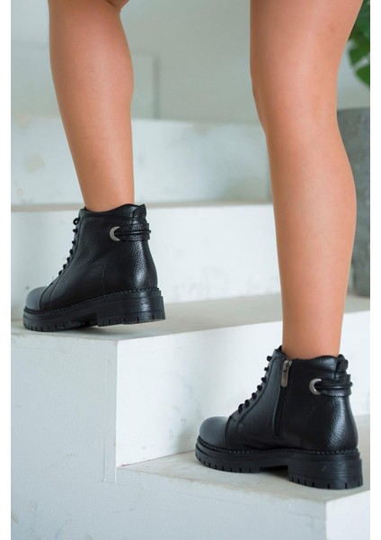 Drop Fermuarlı Kadın Hakiki Deri Bot Ksiyah fırsatları