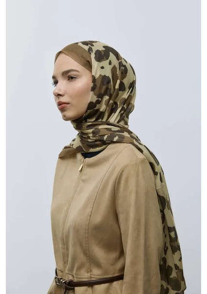 Leopar Desen Aya Şal - Koyu Bronz modelleri