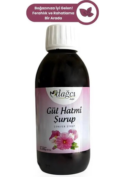 Gül Hatmi Bitkisel Şurup – Boğaz Rahatlatıcı, Propolis, Zencefil ve Kekik Özlü Formül