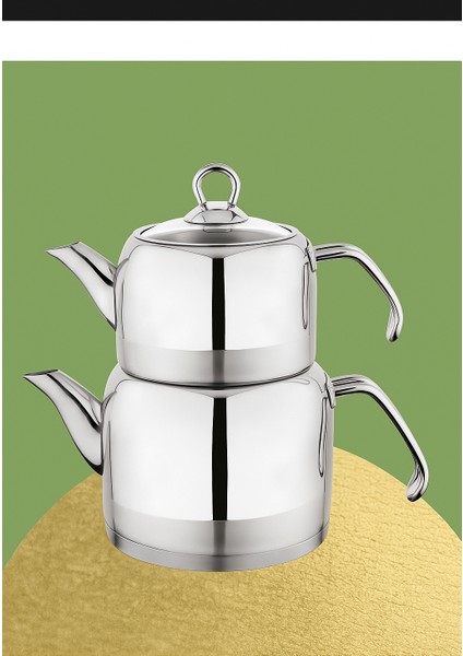 Ilda Maxi Çelik Çaydanlık Serisi (Silver )