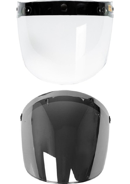 Motosiklet Açık Yüz Ön Cam Için 2 Adet Dayanıklı Vizör Lens 20 cm (Yurt Dışından)