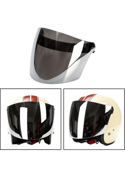 Motosiklet Açık Yüz Ön Cam Için 2 Adet Dayanıklı Vizör Lens 20 cm (Yurt Dışından) modelleri