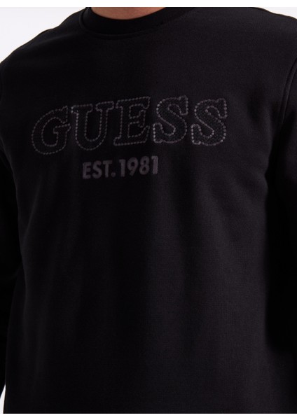 Bisiklet Yaka Siyah Erkek Sweatshırt M5YQ08KCN01-JBLK Beau Erkek Sweats fırsatları