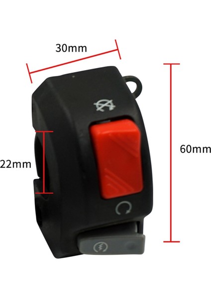 22MM 7/8 "motosiklet Durdurma Başlatma I Düğmesi Scooter Quad Için (Yurt Dışından) modelleri