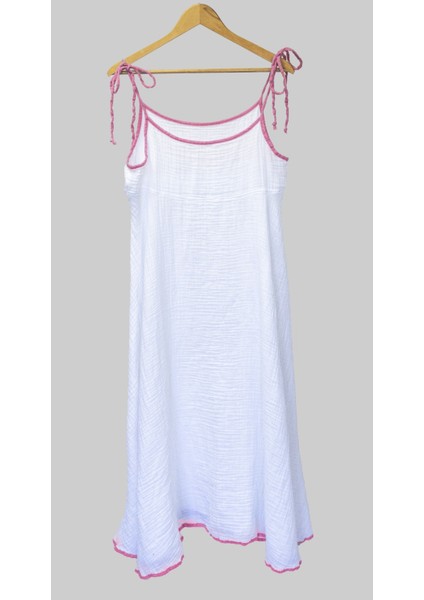 %100 Pamuk Müslin Nefes Alır Kadın Askılı Yazlık Gecelik Elbise Pijama – Rahat, Şık ve Çok Amaçlı