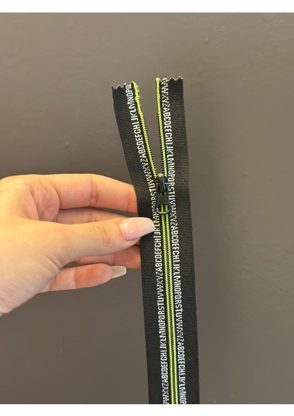 22X3 cm Yazılı Renkli Fermuar