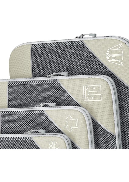 Sıkıştırma Ambalaj Küpleri Kadın Erkek Kablo Düzenleyici Bej Beyaz Için Bagaj Organizatörleri (Yurt Dışından) indirimleri