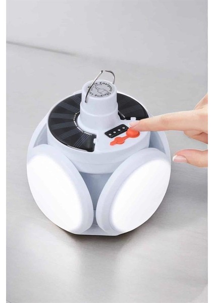 Katlanabilir Taşınabilir Kamp Lambası Işıldak Beyaz Işık Güneş Enerjili Sol - MCT8025-3475 fırsatları