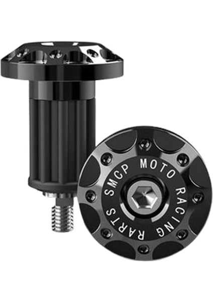 2pcs Motosiklet Sapı Çubuğu Uçlu Tutamaklar Fiş Kapakları Cnc Alüminyum Alaşım Siyah (Yurt Dışından)