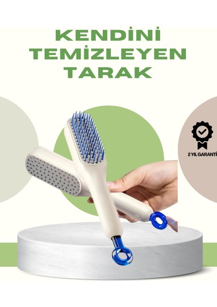 Anti-Statik Saç Tarağı – Kolay Temizlenebilir Silikon Masaj Uçlu Kompakt Boyut - MCT9350-8152