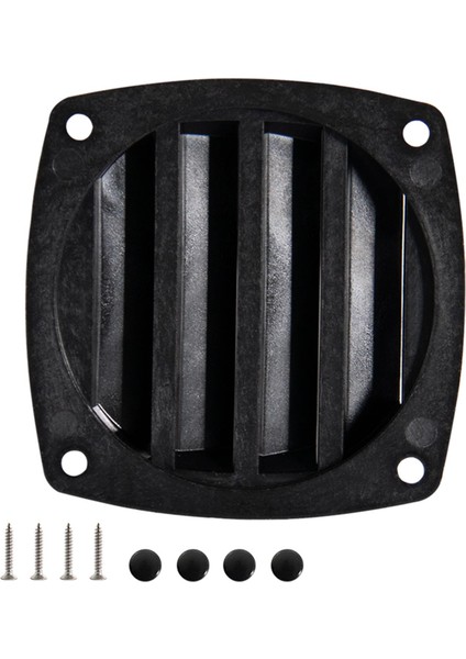 3 Inç Kare Deniz Botu Panjurlu Havalandırma Siyahı (Yurt Dışından)