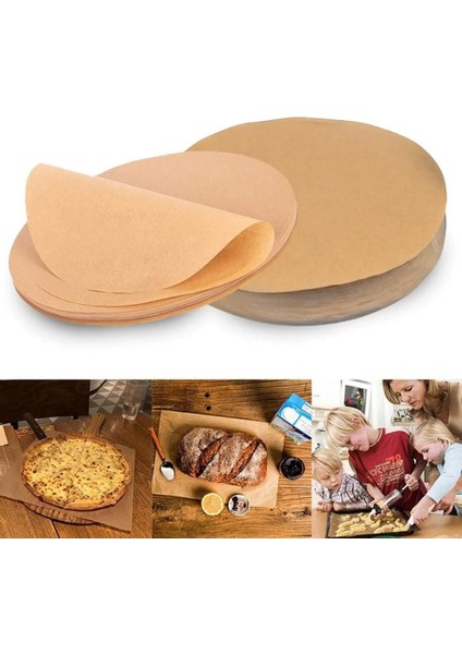 50 Adet Air Fryer Pişirme Kağıdı Yağ Geçirmez 21,5 cm Yuvarlak Model Xxl Model Uyumlu (5264)