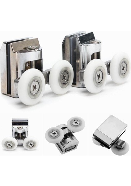 2 Çift Sürgülü Duş Kapı Muhafazaları Üst Silindirler Tekerlekler 23MM (Yurt Dışından) indirimleri