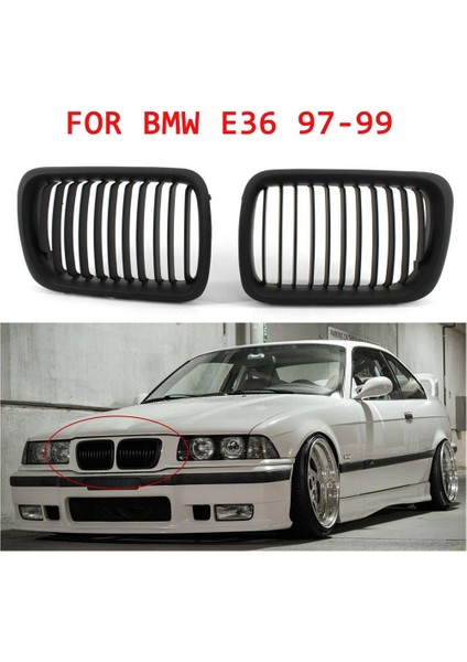 E36 1997-1999 Serisi Için Parlatıcı Siyah Ön Böbrek Izgaraları Izgara (Yurt Dışından) fiyatları