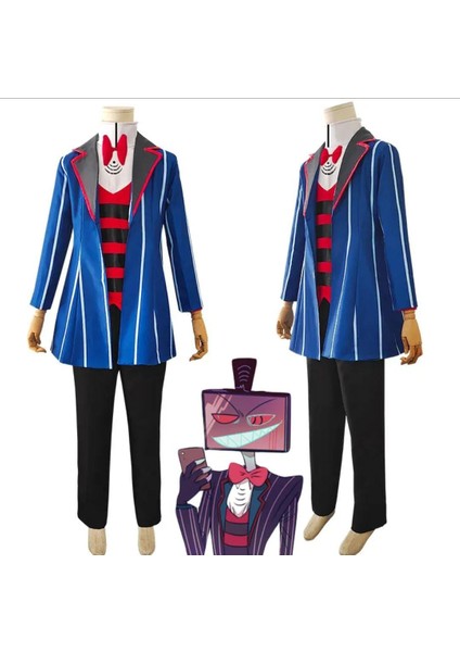Vox Cosplay Hazbin Üniforma Kostüm , Anime Vox Cosplay Kostüm