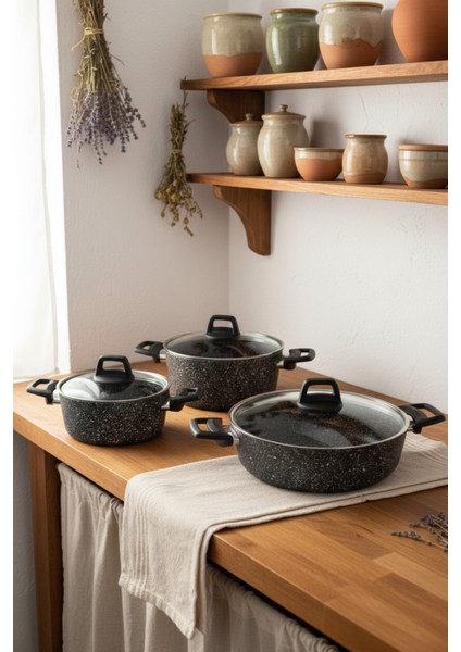 Anita 13 Parça Tencere Seti Gri modelleri