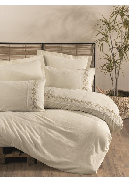Cotton Keten Çift Kişilik Nev Takımı Darian
