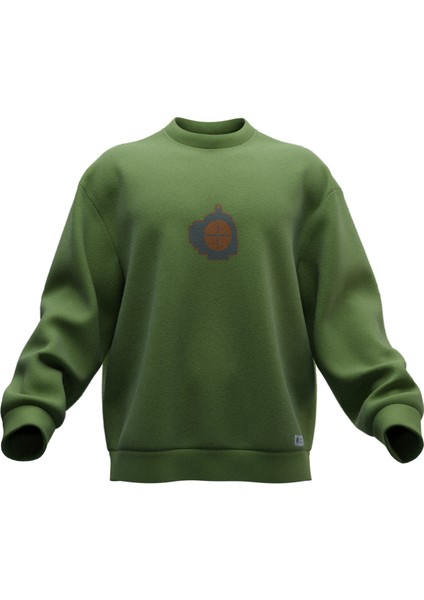 Güvende Kal Tasarımlı Rahat Kalıp Unisex Sweatshirt modelleri