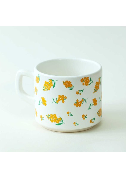 Sarı Çiçek Desenli Seramik Kupa fiyatları